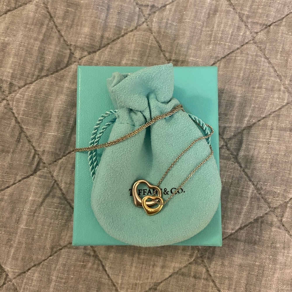 Tiffany & Co. double floating heart necklace